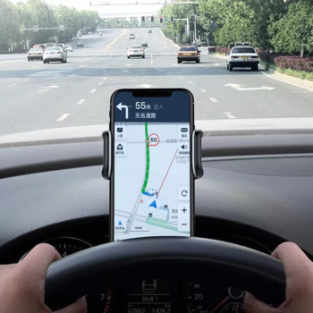 Държач за мобилен телефон в кола Лесно закрепване на щипка Стойка Панел Мултифункционален универсален държач за табло за GPS навигация Скоба