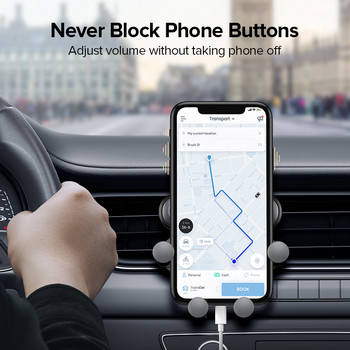 Βάση τηλεφώνου αυτοκινήτου Gravity Βάση αεραγωγού Βάση κινητού τηλεφώνου στο αυτοκίνητο Υποστήριξη για iPhone 13 12 Xiaomi Universal GPS Stand