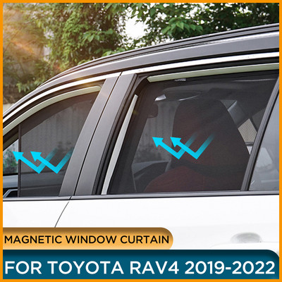 Magnetiline auto küljeakna päikesevarju kardin Toyota RAV4 2022 2021 automaatse päikesevarju aknavisiiri jaoks Toyota RAV4 2019 2020 jaoks
