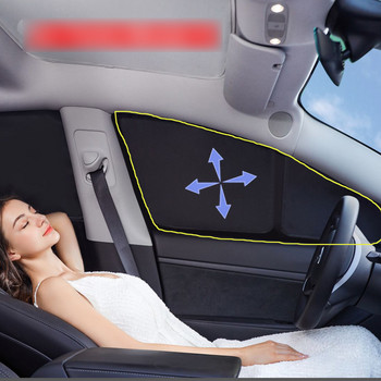 Ηλιακή σκίαστρα αυτοκινήτου για Tesla Model 3 YXS 2021 2022 Προστατευτικό κάλυμμα σκίαστρου παρμπρίζ μπροστινό πλευρικό παράθυρο Privacy Blind Shading Kids