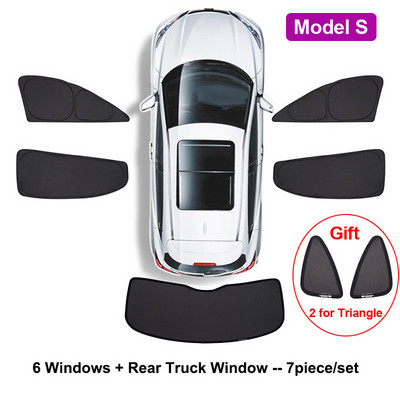 Umbrire de soare auto pentru Tesla Model 3 YXS 2021 2022 Protector de husă de parbriz pentru geam lateral față, umbrire pentru copii