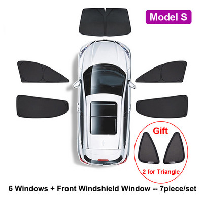 Umbrire de soare auto pentru Tesla Model 3 YXS 2021 2022 Protector de husă de parbriz pentru geam lateral față, umbrire pentru copii