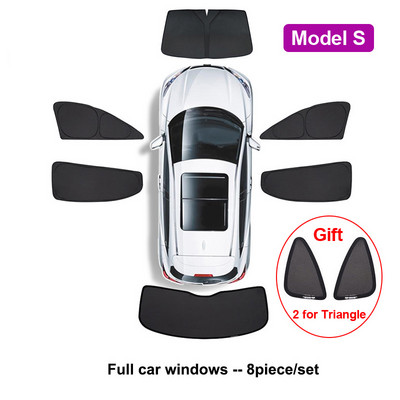 Umbrire de soare auto pentru Tesla Model 3 YXS 2021 2022 Protector de husă de parbriz pentru geam lateral față, umbrire pentru copii