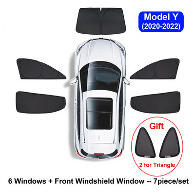 Umbrire de soare auto pentru Tesla Model 3 YXS 2021 2022 Protector de husă de parbriz pentru geam lateral față, umbrire pentru copii