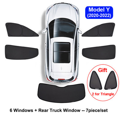 Umbrire de soare auto pentru Tesla Model 3 YXS 2021 2022 Protector de husă de parbriz pentru geam lateral față, umbrire pentru copii