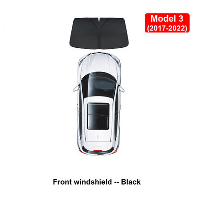Umbrire de soare auto pentru Tesla Model 3 YXS 2021 2022 Protector de husă de parbriz pentru geam lateral față, umbrire pentru copii