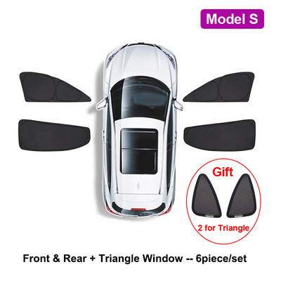 Umbrire de soare auto pentru Tesla Model 3 YXS 2021 2022 Protector de husă de parbriz pentru geam lateral față, umbrire pentru copii