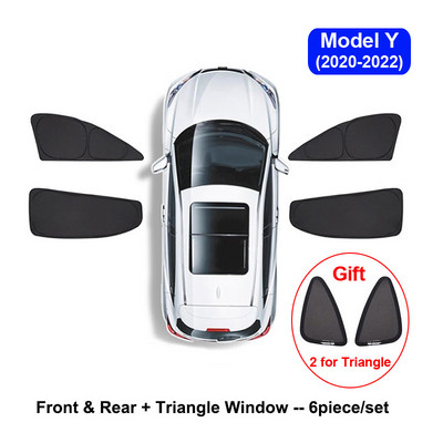 Umbrire de soare auto pentru Tesla Model 3 YXS 2021 2022 Protector de husă de parbriz pentru geam lateral față, umbrire pentru copii