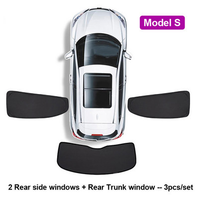 Umbrire de soare auto pentru Tesla Model 3 YXS 2021 2022 Protector de husă de parbriz pentru geam lateral față, umbrire pentru copii