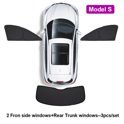 Umbrire de soare auto pentru Tesla Model 3 YXS 2021 2022 Protector de husă de parbriz pentru geam lateral față, umbrire pentru copii