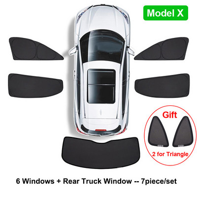 Umbrire de soare auto pentru Tesla Model 3 YXS 2021 2022 Protector de husă de parbriz pentru geam lateral față, umbrire pentru copii