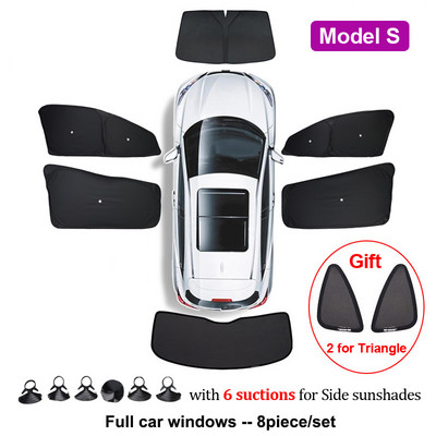 Umbrire de soare auto pentru Tesla Model 3 YXS 2021 2022 Protector de husă de parbriz pentru geam lateral față, umbrire pentru copii