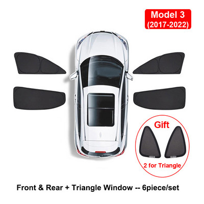 Umbrire de soare auto pentru Tesla Model 3 YXS 2021 2022 Protector de husă de parbriz pentru geam lateral față, umbrire pentru copii