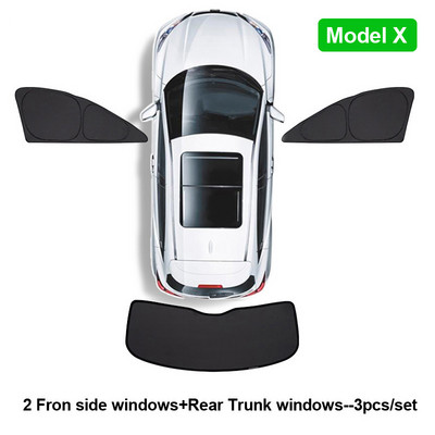 Umbrire de soare auto pentru Tesla Model 3 YXS 2021 2022 Protector de husă de parbriz pentru geam lateral față, umbrire pentru copii