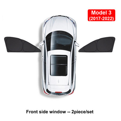 Umbrire de soare auto pentru Tesla Model 3 YXS 2021 2022 Protector de husă de parbriz pentru geam lateral față, umbrire pentru copii