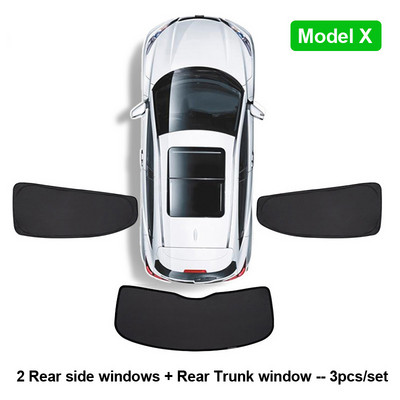 Umbrire de soare auto pentru Tesla Model 3 YXS 2021 2022 Protector de husă de parbriz pentru geam lateral față, umbrire pentru copii