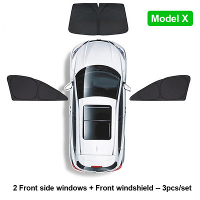 Umbrire de soare auto pentru Tesla Model 3 YXS 2021 2022 Protector de husă de parbriz pentru geam lateral față, umbrire pentru copii