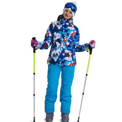WILD SNOW Γυναικεία στολή σκι αντιανεμική, αδιάβροχη εξωτερική αθλητική ένδυση Γυναικεία κάμπινγκ ιππασίας Σκι Ζεστό μπουφάν Snowboard Ski, W518