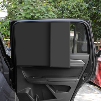 4бр. Магнитно покритие за сенник на страничния прозорец на автомобила Козирка за слънце Лятна защита завеса за прозорец за предни задни черни автомобилни аксесоари