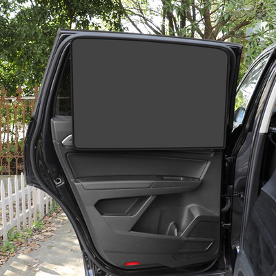 4pcs Magnetic Car Side Window Sunshade Cover Sun Visor Summer Protection Window Curtain for Front Rear Black Auto Accessories