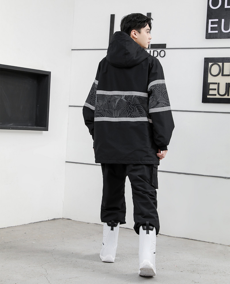 Jachete și pantaloni de schi pentru femei Goexplore pentru snowboarding, haină pentru zăpadă, cu glugă caldă, impermeabilă, rezistentă la vânt, izolată