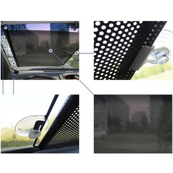 Универсални сенници за автомобилни предни задни странични стъкла, прибиращи се PVC автоматични прозорци, сенник, анти-UV защита, капак за козирка