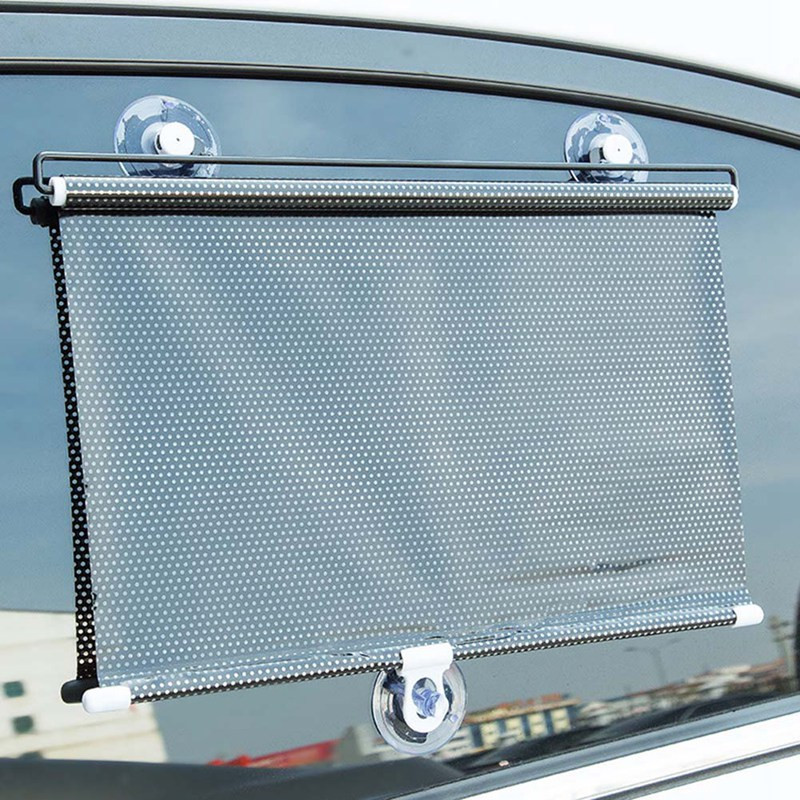 Umbrele de soare universale pentru fereastră laterală din față spate ale mașinii Geamuri auto retractabile din PVC Umbrire de soare cu protecție anti-UV Capac parasolar