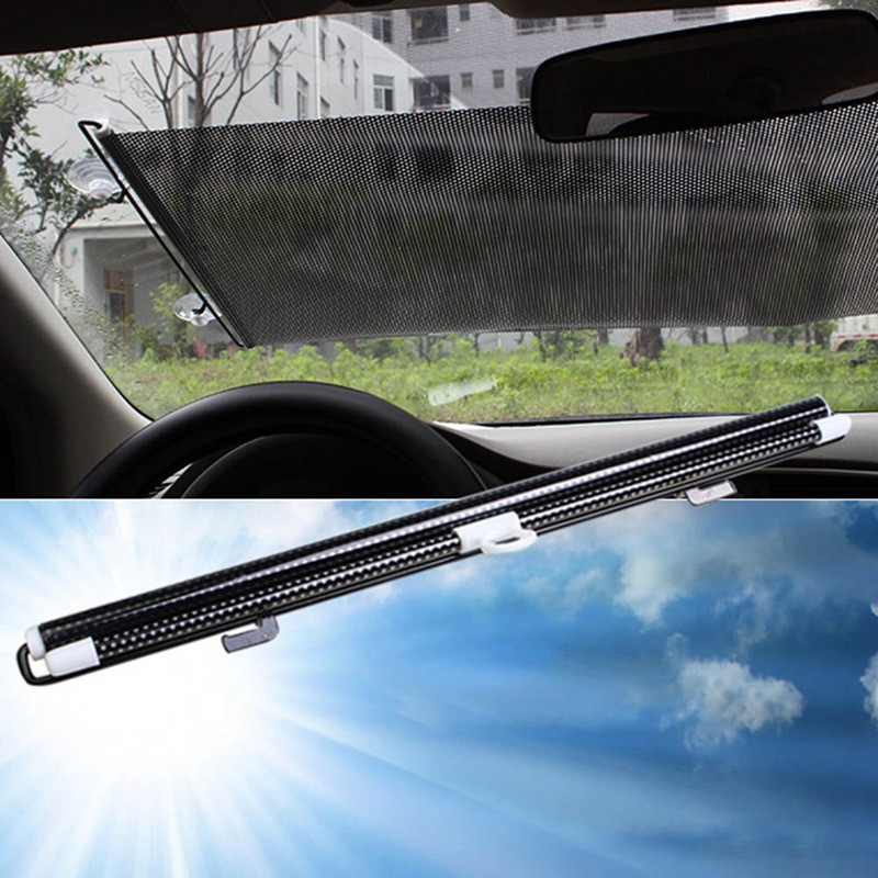 Umbrele de soare universale pentru fereastră laterală din față spate ale mașinii Geamuri auto retractabile din PVC Umbrire de soare cu protecție anti-UV Capac parasolar