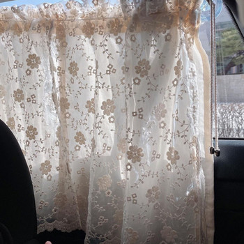 Двуслойна европейска бродерия завеса за кола Сенник за новородено бебе Защита при пътуване Сенник за прозорец Анти-UV покритие Авто декор