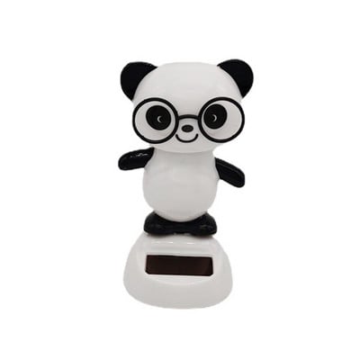 Solar Power autó műszerfal Lengő baba autó belső dísz Ajándék belső dekoráció Szemüveg Panda Anime autós kiegészítők