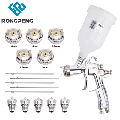 RONGPENG Professional R500 LVLP Spray Gun Water Based Oil Paint 1.3/1.4/1.5/1.7/2.0 Nozzle Gravity Airbrush For Finish Painting