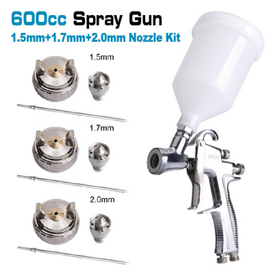 RONGPENG Professional R500 LVLP purškimo pistoletas vandens pagrindu aliejiniai dažai 1.3/1.4/1.5/1.7/2.0 purkštukų gravitacinis aerografinis teptukas galutiniam dažymui