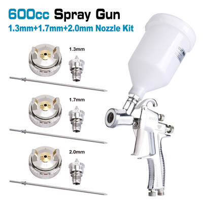 RONGPENG Professional R500 LVLP purškimo pistoletas vandens pagrindu aliejiniai dažai 1.3/1.4/1.5/1.7/2.0 purkštukų gravitacinis aerografinis teptukas galutiniam dažymui