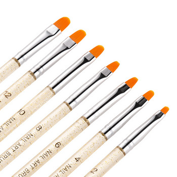 12Pcs Nail Art Brush Design Tip Painting Drawing Carving Dotting Pen FlatFan Liner Акрилен гел UV лак Инструмент Маникюр