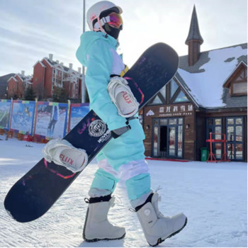 Нови ски костюми от една част за мъже и жени Къмпинг на открито Яке и панталони за ски на сняг Един борд Двуборд Топли дрехи