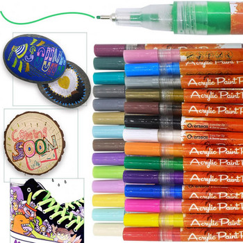 Писалка за рисуване на нокти Бързосъхнеща химикалка за подложка за нокти Водоустойчива многоцветна рисунка за нокти Направи си сам Молив за рисуване с графити за салон