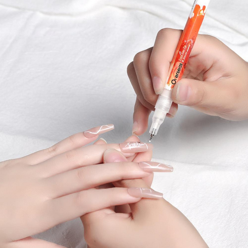 Pix pentru pictura de unghii, uscare rapidă, pix pentru căptușeală pentru unghii, rezistent la apă, în mai multe culori, pentru arta unghiilor, pictură DIY, creion graffiti pentru salon