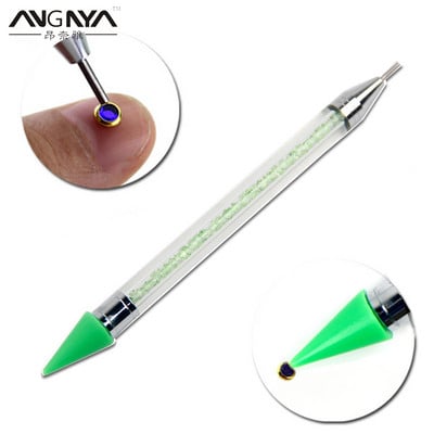 ANGNYA, 1 buc, pix nou de foraj cu cap dublu, creion pentru broderie cu diamant, pix pentru pictura cu diamant DIY, instrument acrilic pentru arta unghiilor A149