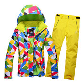 10K Leader vânzări set de costume de schi pentru femei de iarnă Jachete și pantaloni Set de schi unic în aer liber rezistent la vânt impermeabil Therma ski snowboardl