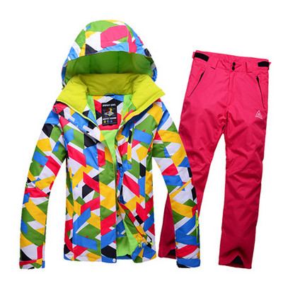 10K Leader vânzări set de costume de schi pentru femei de iarnă Jachete și pantaloni Set de schi unic în aer liber rezistent la vânt impermeabil Therma ski snowboardl