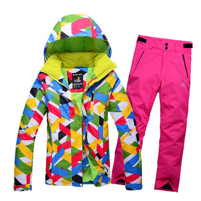 10K Leader vânzări set de costume de schi pentru femei de iarnă Jachete și pantaloni Set de schi unic în aer liber rezistent la vânt impermeabil Therma ski snowboardl