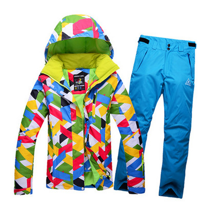 10K Leader vânzări set de costume de schi pentru femei de iarnă Jachete și pantaloni Set de schi unic în aer liber rezistent la vânt impermeabil Therma ski snowboardl