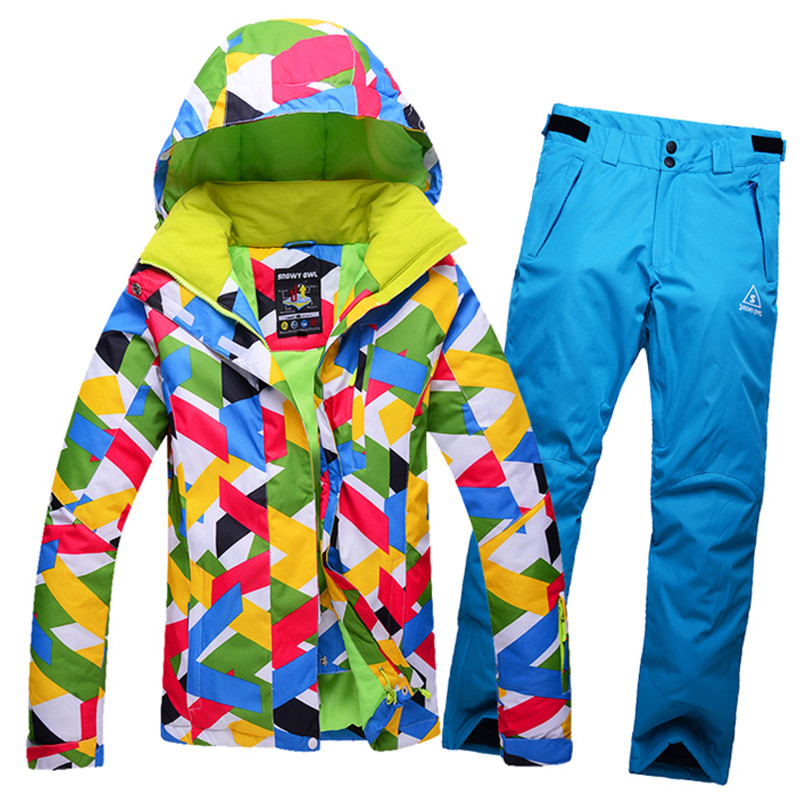 10K Leader vânzări set de costume de schi pentru femei de iarnă Jachete și pantaloni Set de schi unic în aer liber rezistent la vânt impermeabil Therma ski snowboardl