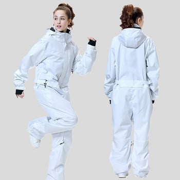 2022 Αθλητική γυναικεία φόρμα για σνόουμπορντ Ολόσωμη γυναικεία στολή σκι με κουκούλα αδιάβροχη εξωτερική γυναικεία φόρμα βουνού Ρούχα