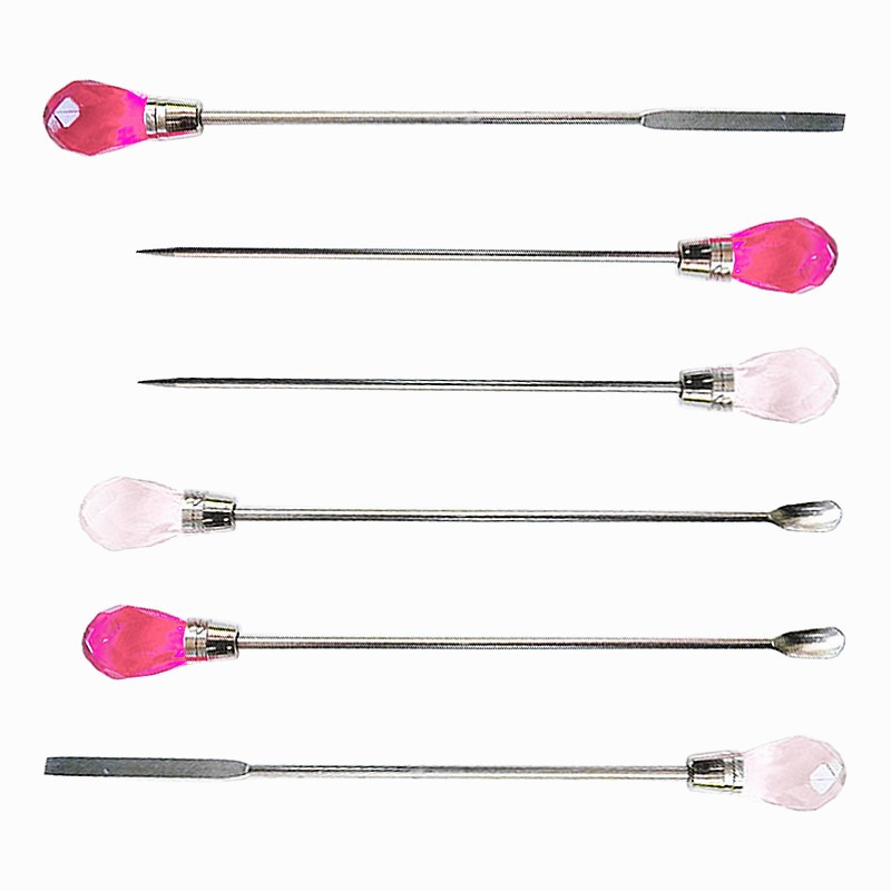 NOVO Modni Akrilni prah od nehrđajućeg čelika Tekući UV Gel Žlica Lopatica Igla Olovka za manikuru Nail Art Štap za miješanje Alati