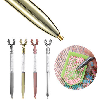 Deer Crystal Nail Art Point Drill Pen 5D Diamond Painting Point Drill Pen DIY Crafts Cross Stitch Шевни аксесоари Nail Art To