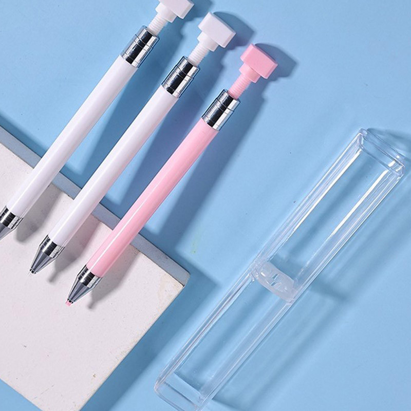 Új Nail Art Dotting Tool Forgó automata fúró toll Forgó pontozó zsírkréta ragadós toll