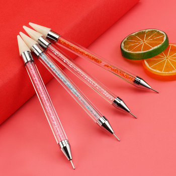 3D инструмент за избор на декорация на нокти Dual End Wax Pen Picker Rhinestone Picker Dotting Pen Picking Up Маникюр Шпилки Инструменти за ноктопластика