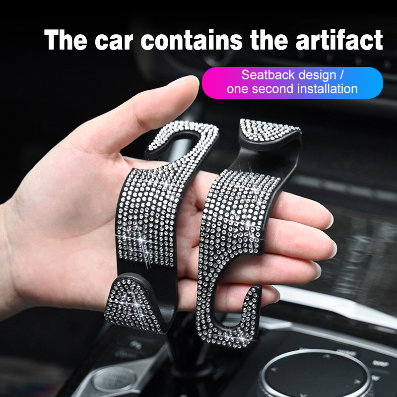 Nouă mașină de modă cârlig multifuncțional simplu, creativ, foraj complet, cârlig ascuns pentru scaunul mașinii, cârlig pentru spate, ornamente pentru femei