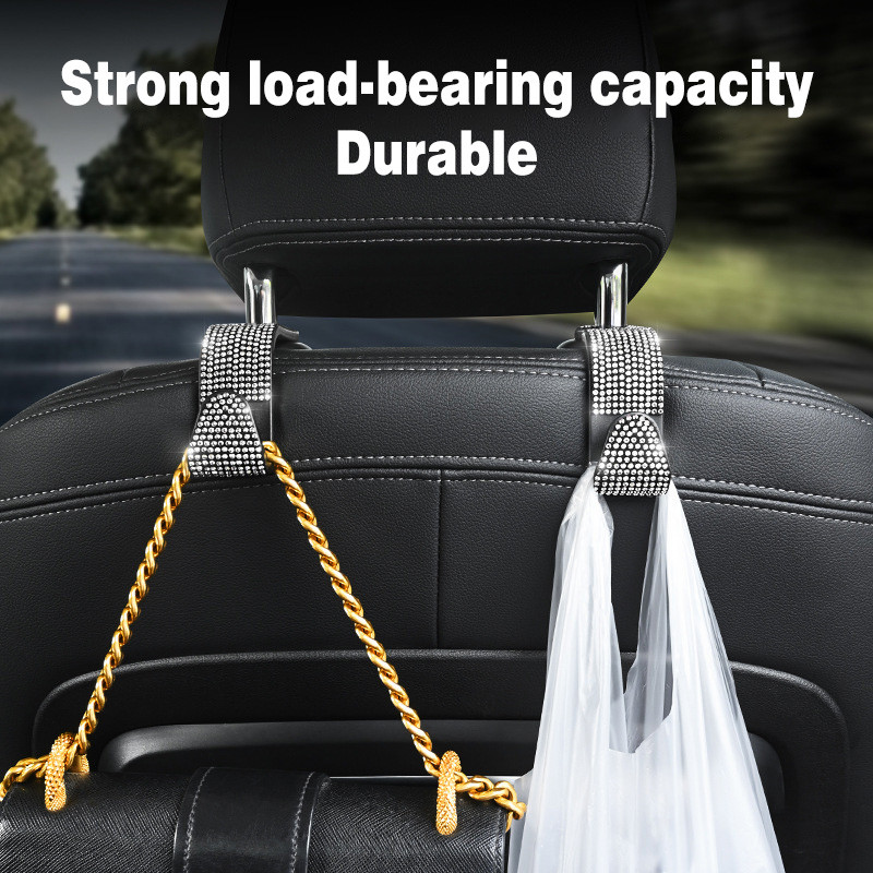 Nouă mașină de modă cârlig multifuncțional simplu, creativ, foraj complet, cârlig ascuns pentru scaunul mașinii, cârlig pentru spate, ornamente pentru femei